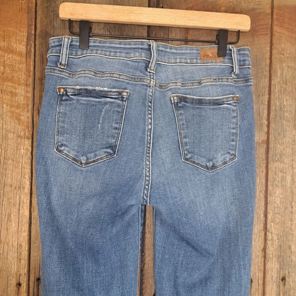 Western Americana Flare Boho Festival Judy Women's Blue Jeans Size 9/29 Boot Cut